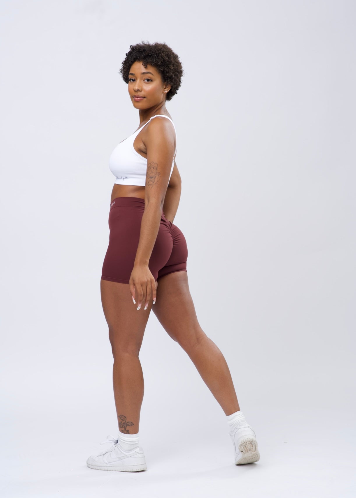 Cranberry Ruche Dynamic Stretch Short