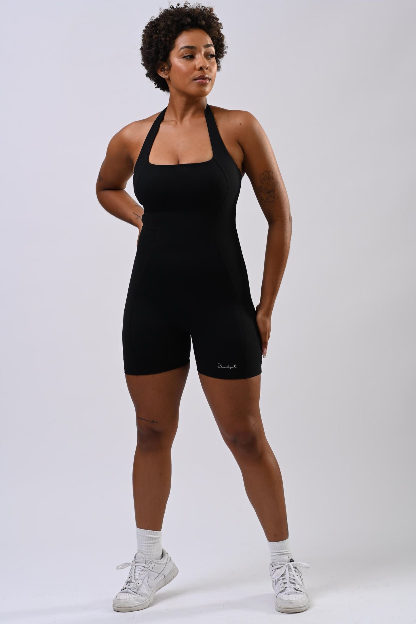 Onyx Sleek Halter Onesie