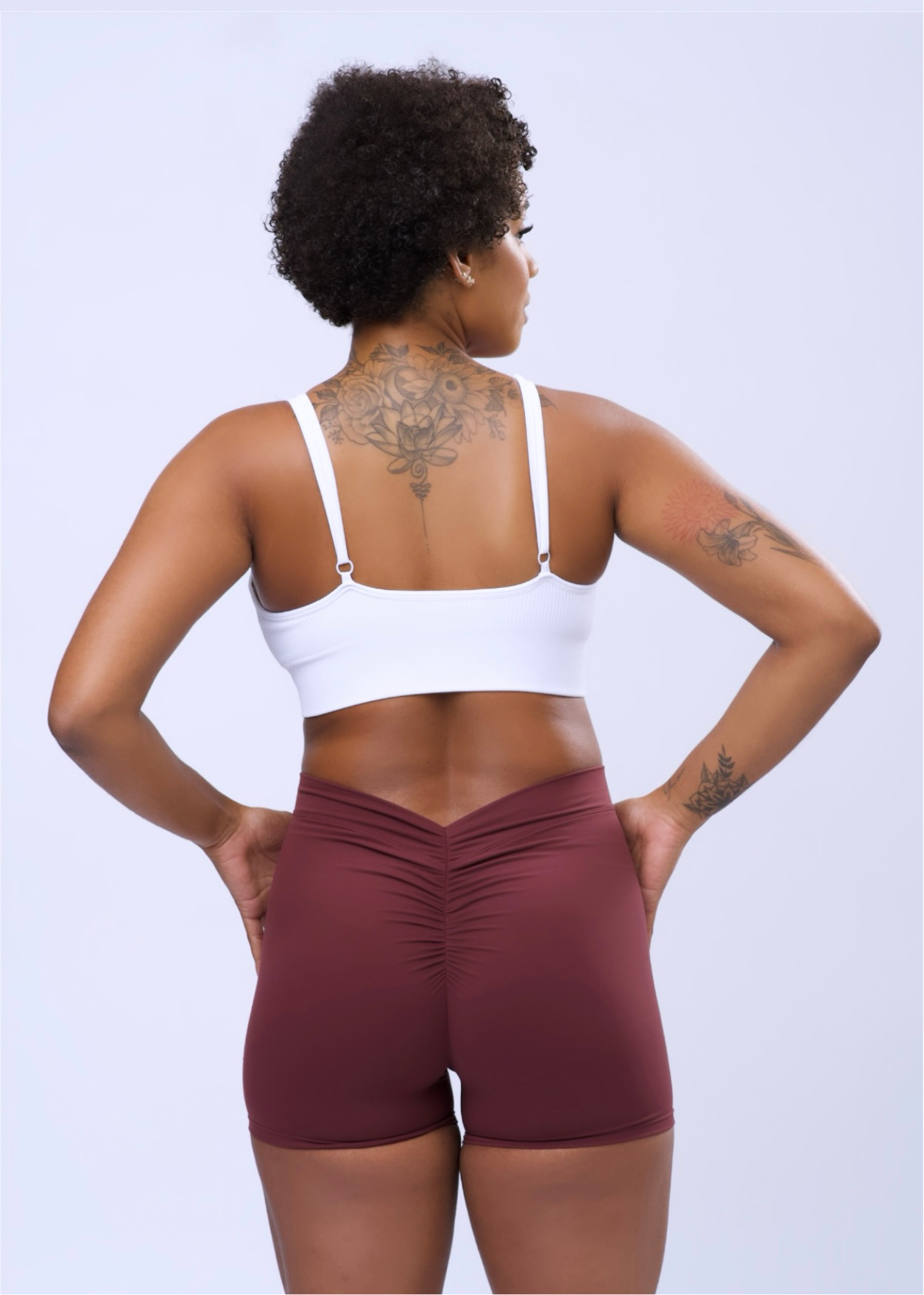 Cranberry Ruche Dynamic Stretch Short