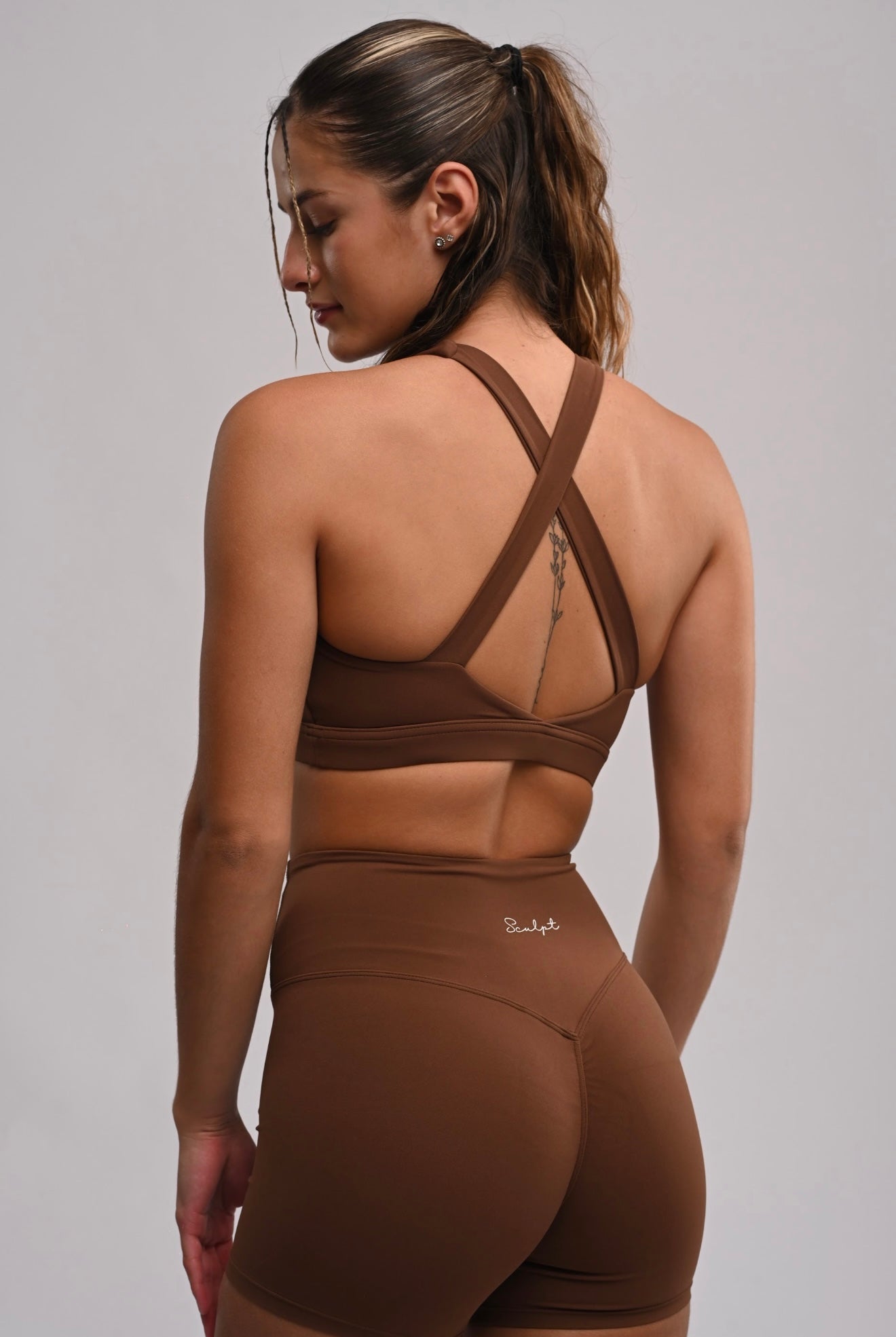 Pecan Brown Renew Biker Short