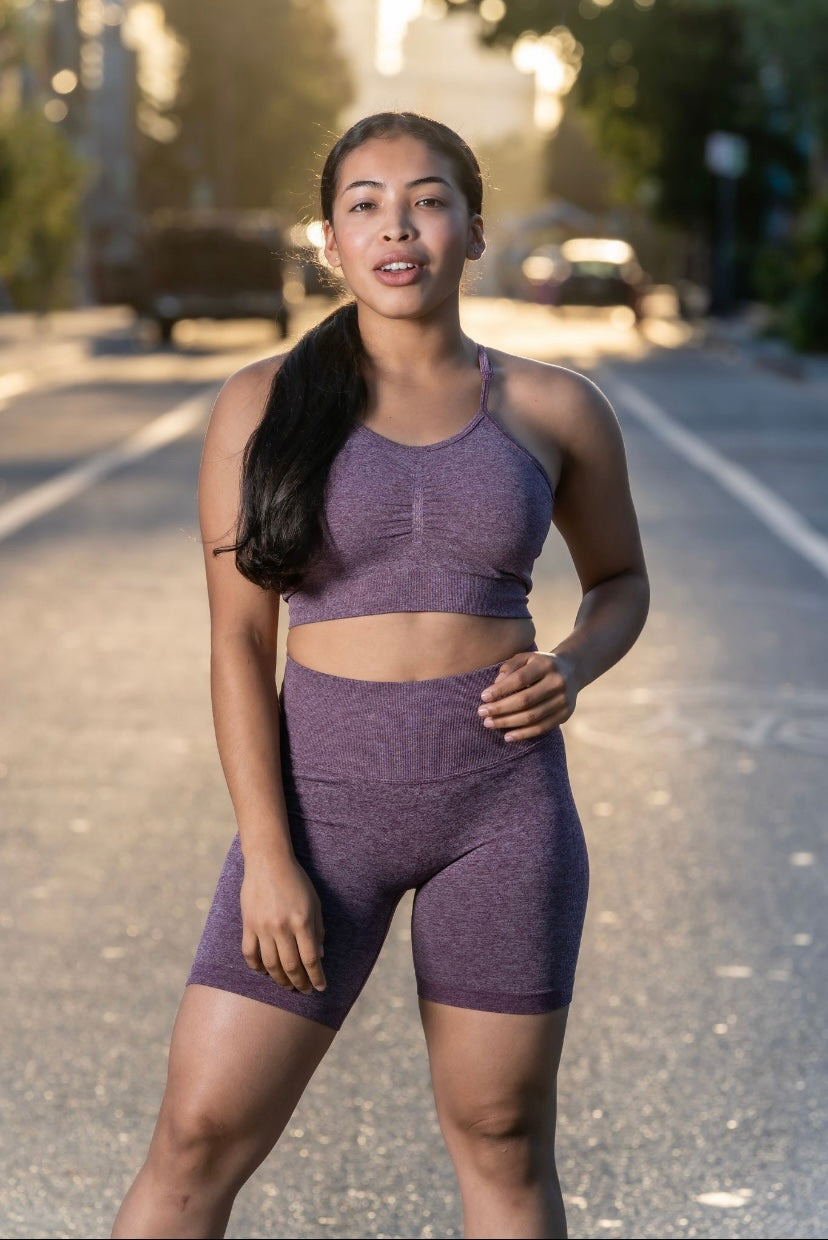 DANIELLE SCULPT BIKER SHORT SET