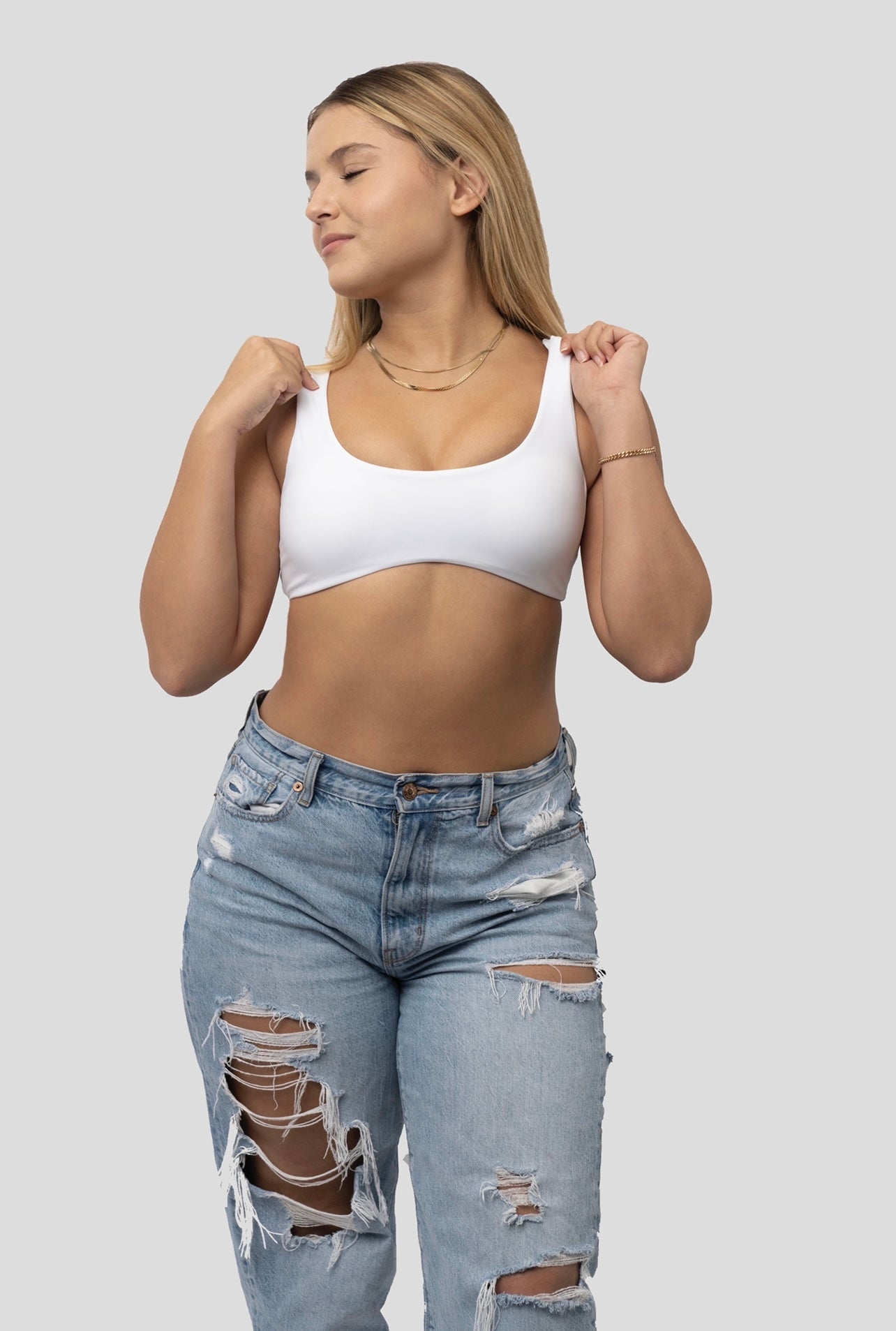 WHITE CONTOUR LUXE BRA