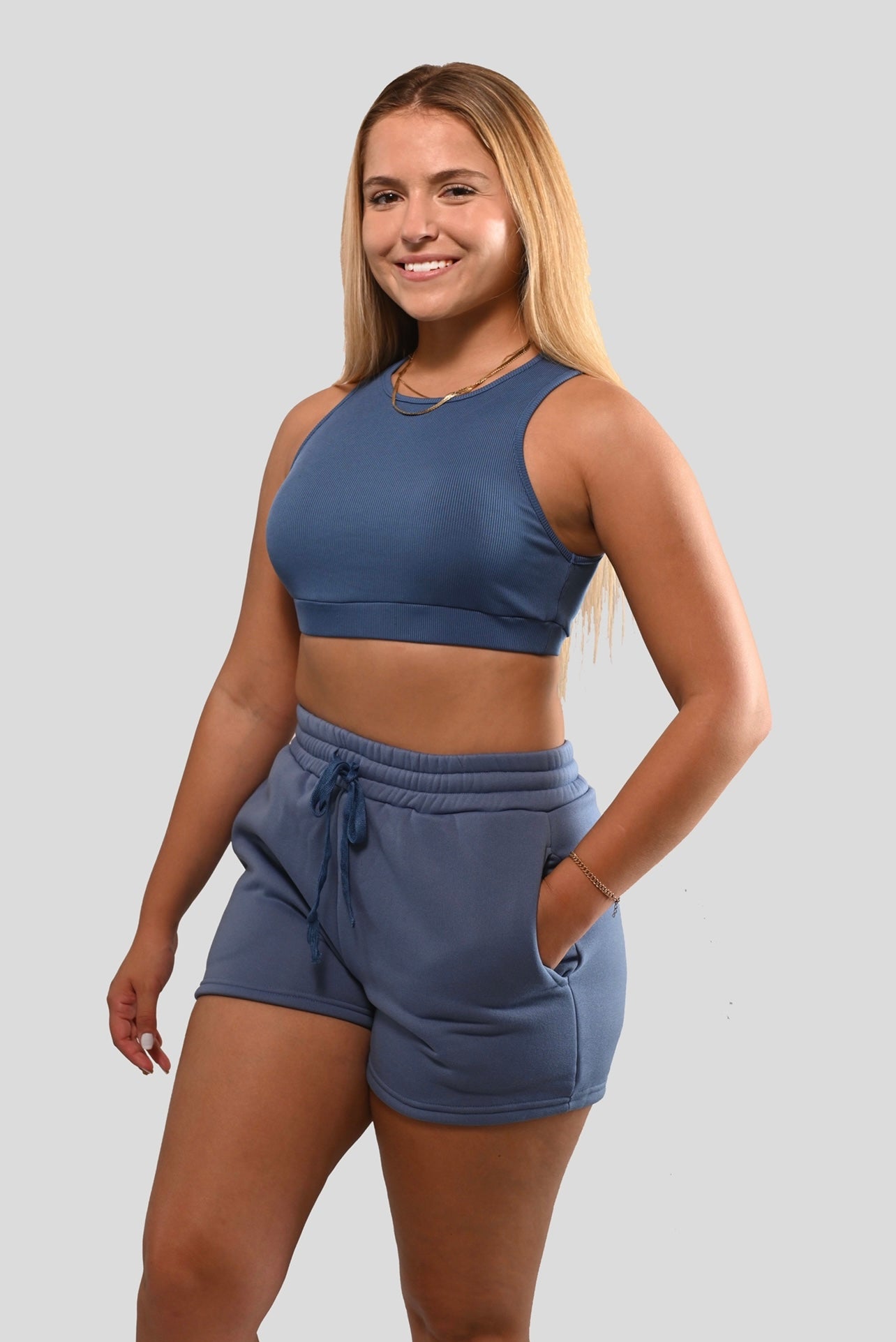BLUE MOON RELAXED-FIT TERRY SHORT SET