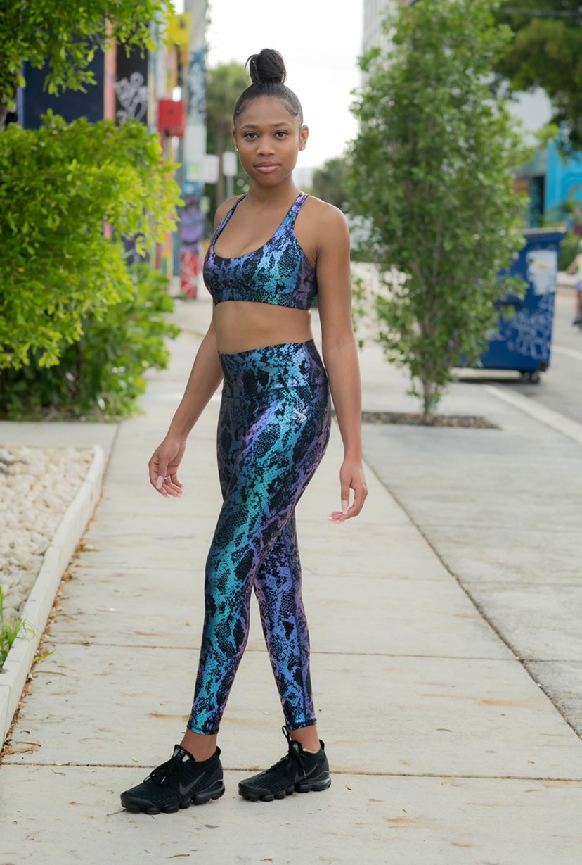 Simone Iridescent Snake Print