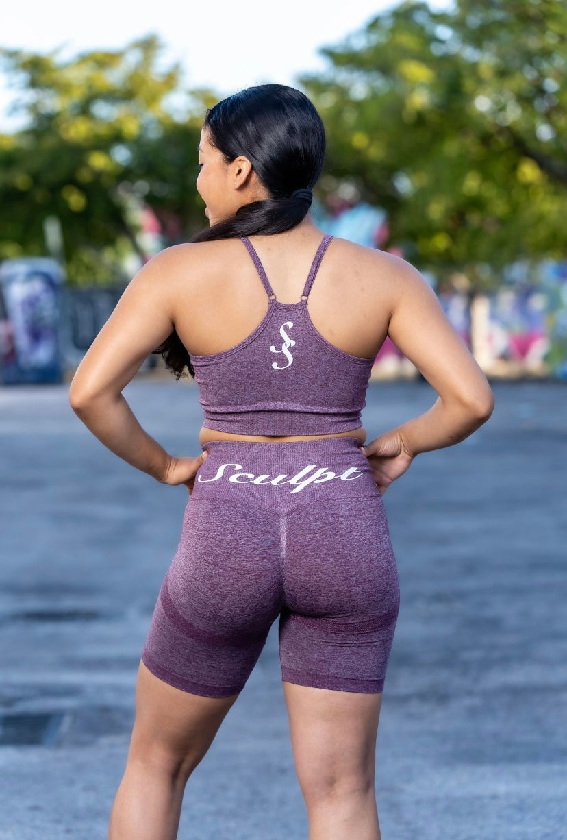 DANIELLE SCULPT BIKER SHORT SET