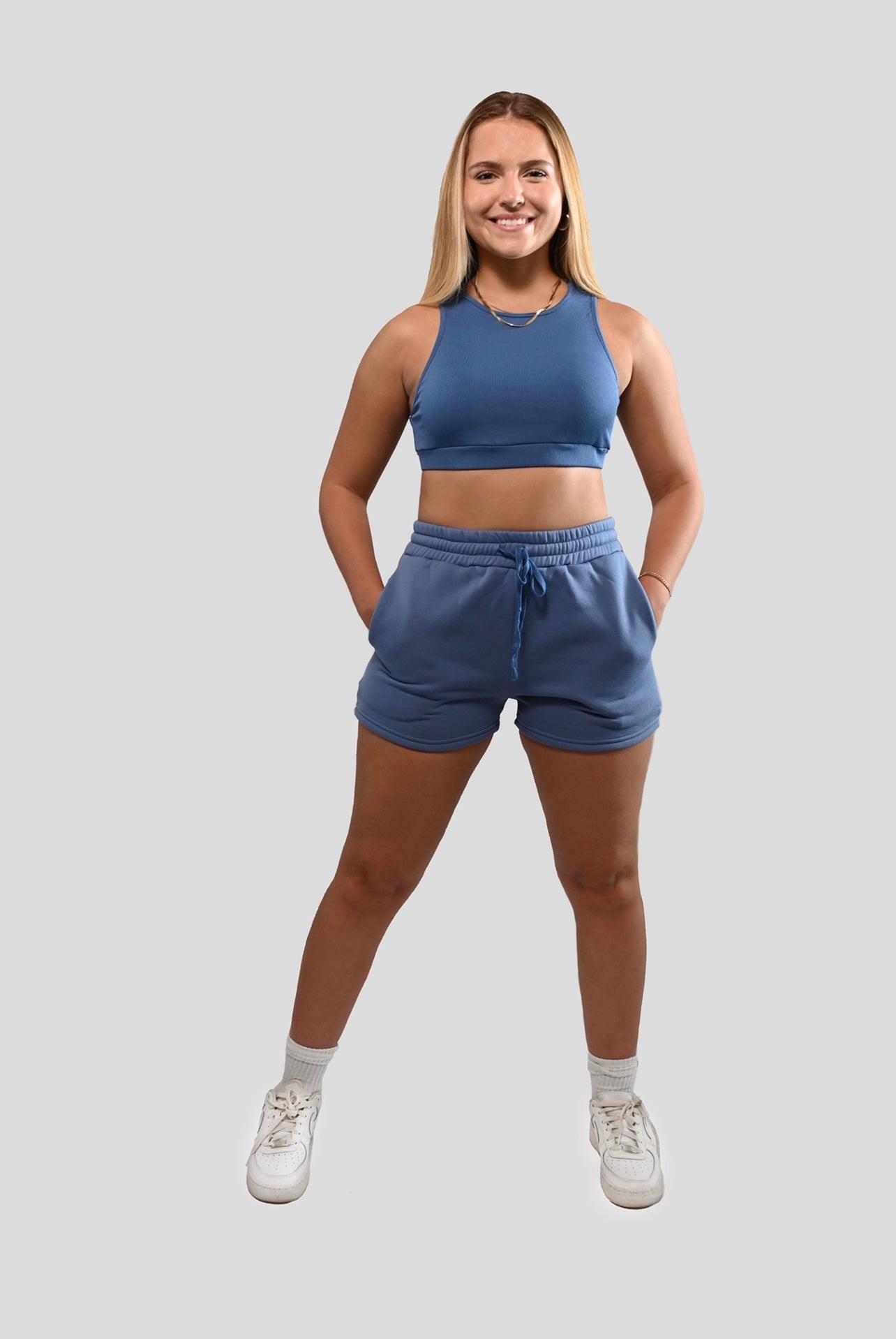 BLUE MOON RELAXED-FIT TERRY SHORT SET