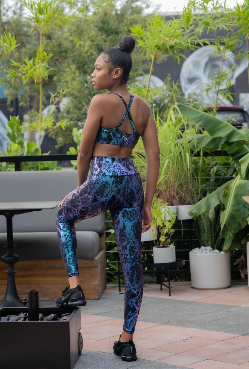 Simone Iridescent Snake Print